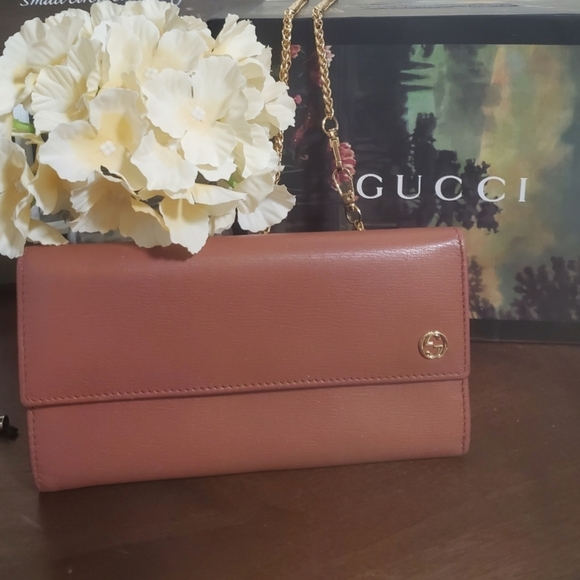 💋 Gucci GG Interlocking Logo Long Leather Wallet - Picture 4 of 12
